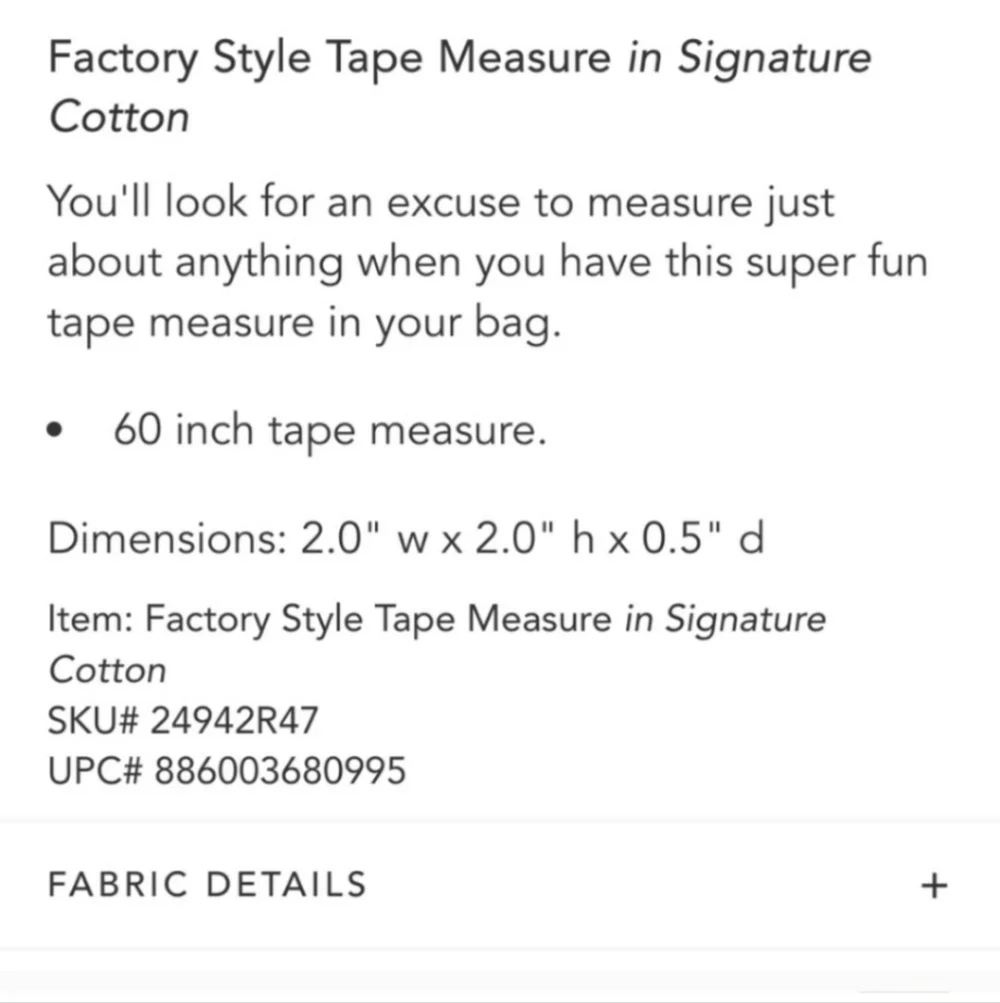 Vera Bradley compact tape